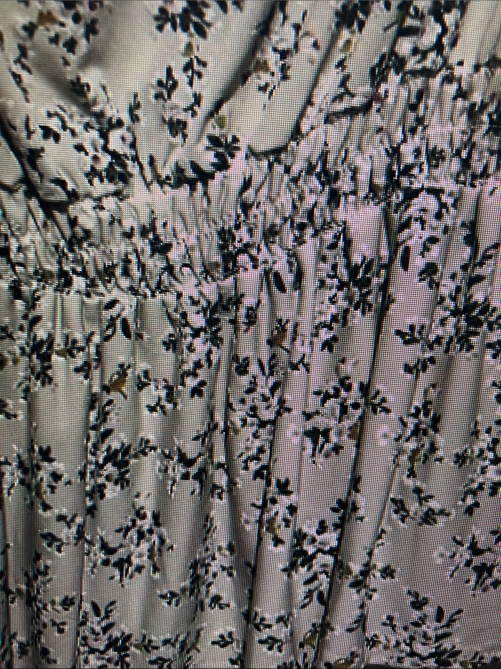 SJS Cream Blouse with Black Floral Print - Picture 2 of 5